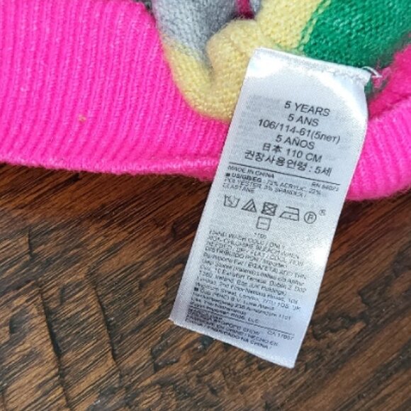 Girl's Sweater Lot w Baby GAP Houndstooth Skort Striped Pink Sweater Dress Sz 5 - Picture 10 of 13